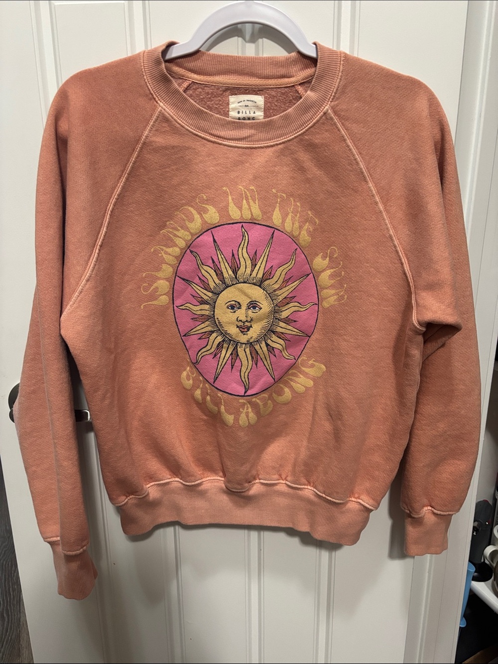 Billabong Sun Graphic Coral Crewneck Sweatshirt
